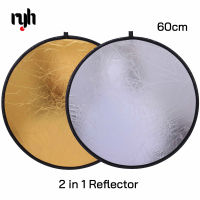 2 IN 1แบบพกพาพับรอบกล้องอุปกรณ์แสงสว่างแผ่นสะท้อนแสง D Iffuser ชุดกระเป๋าถ่ายภาพ24 ";60เซนติเมตร