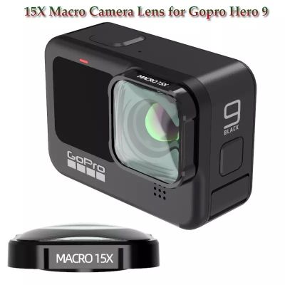 4K HD 15X Macro Camera Lens for gopro hero 10 / 9 black Action Camera Optical Gl Lens Vlog Shooting Additional Lenses