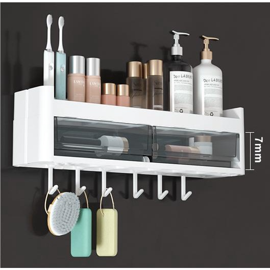 bathroom-shelf-organizer-ชั้นวางในห้องน้ำ-ชั้นวางในห้องน้ําพลาสติก-แข็งแรง-ชั้นวางของติดผนัง-ชั้นวางของ-ห้องน้ำ-ห้องครัว-ชั้นวางในห้องน้ําอเนกประสงค์-ชั้นติดผนังไม่ต้องเจาะกำแพง-ชั้นวางของในห้องน้ำ-ไม