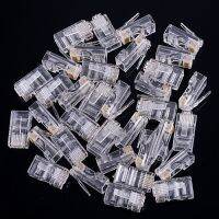 【】 PC Helpers MALL 2021 50 X RJ45 / RJ-45 CAT5ปลั๊กแบบโมดูลาร์ตัวเชื่อมต่อเครือข่ายการจัดส่งแบบดร็อปชิปอะแดปเตอร์เครือข่าย