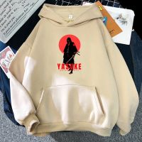 Men Sweatshirt Hoodie Tops Graphic Streetwear Yasuke Print Hoody Harajuku Loose Oversized Hip hop Hoodies Clothes Size XS-4XL