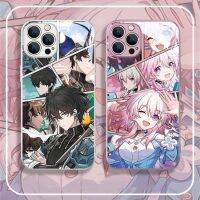 รถไฟ Honkai Star กระจกเทมเปอร์เคสโทรศัพท์7มีนาคม Kafu Casier สำหรับ Phone14 Pro Max สำหรับ Mi การ์ตูนน่ารักกันกระแทกของเล่นเคสโทรศัพท์