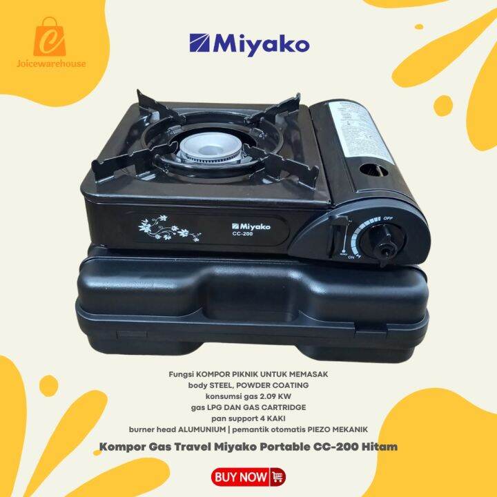 Kompor Gas Travel Miyako Portable Cc Hitam Lazada Indonesia