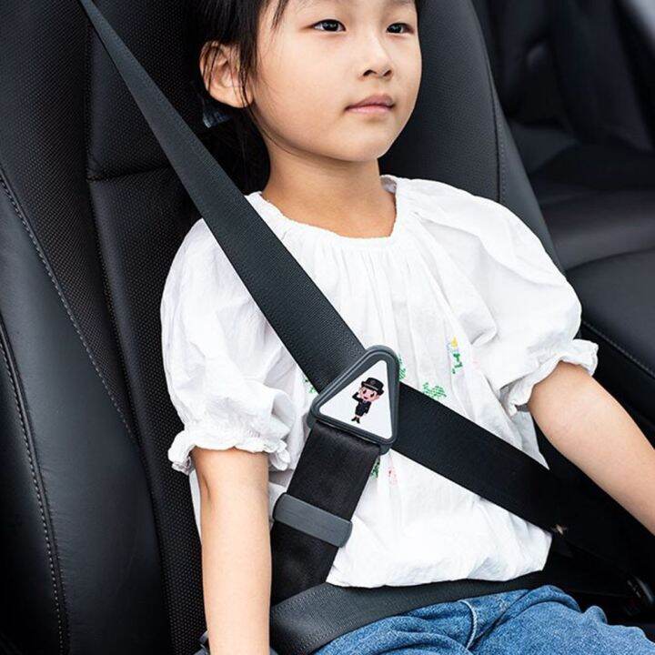 【AUTOMALLS】 Black Child Seat Belt Adjustor Baby Shoulder Cover Belt ...