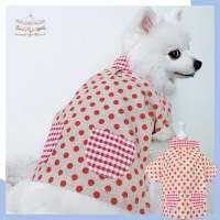 Animal-Go-Round เสื้อผ้าเครื่องแต่งกาย สัตว์เลี้ยง, หมา, แมว, สุนัข รุ่น Dotty Red