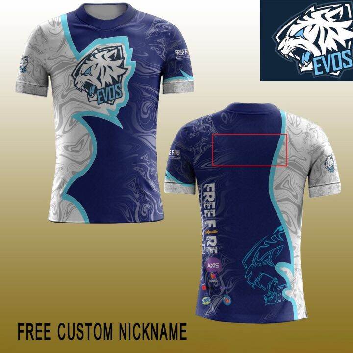 last shirt summer Evos Esport Gaming Jersey TShirt Aura Fire Mobile