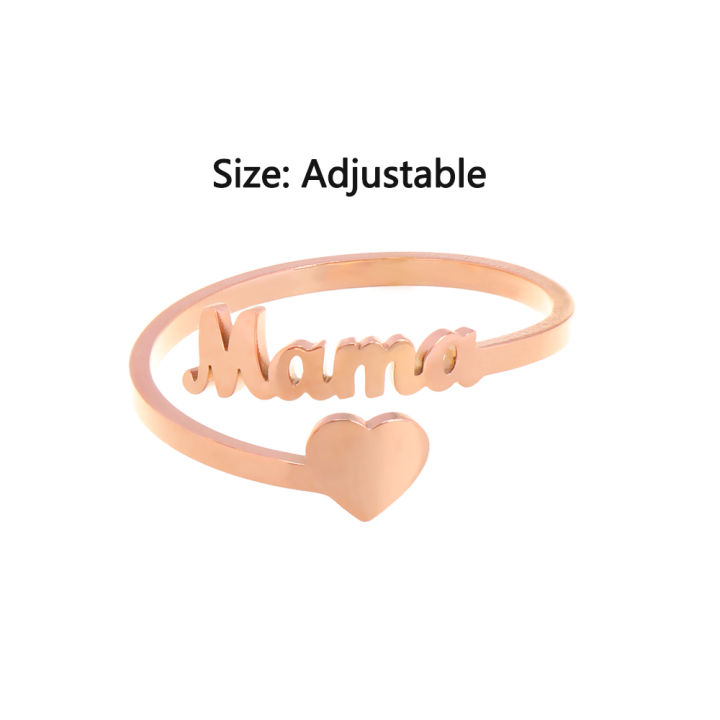 waterme-mama-แหวนเปิดหัวใจแบบปรับได้เครื่องประดับเครื่องประดับยอดนิยม