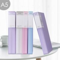 A5 Display Book 40/60 Pages Transparent Insert Folder Document Storage Bag for Bank Campus File Office Workplace Family