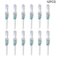 12pc/box Strong Coverage Error Fluid Quick Drying Correction Pen Non Slip Needle Point Portable School Stationery Student Office
