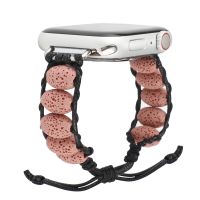 ☌❃❁ Volcanic Stone Bead Strap 49Ultra for Apple Watch Handmade Band 38mm 42mm SE1 2 3 4 for iWatch 40/44mm 41mm 45mm 5 6 7 8 Correa