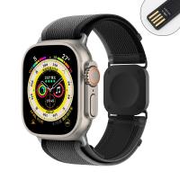 สายคล้องเหมาะสำหรับสายคาด Apple Watch 44มม. 40มม. 45มม. 49มม. 41มม. 38มม. สามารถชาร์จได้สร้อยข้อมือ Iwatch Series 3 4 5 6 7 SE 8 Ultra