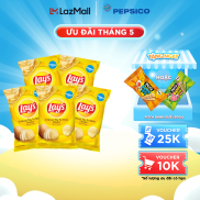 Voucher 10K FOLLOW FREESHIP 0Đ Combo 5 snack Lay s vị Tự Nhiên Classic 90gr