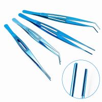 ۞▩ Titanium Vascular Pliers Forceps Cardiac Dissecting Forceps Flat Handle Damage-free Surgical Tweezers