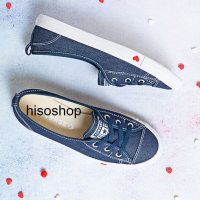 รองเท้า Converse สำหรับผู้หญิง ของแท้ รุ่น Converse All Star Ballet Lace Love Ox น้ำเงิน Dark Blue รุ่นใหม่ล่าสุด