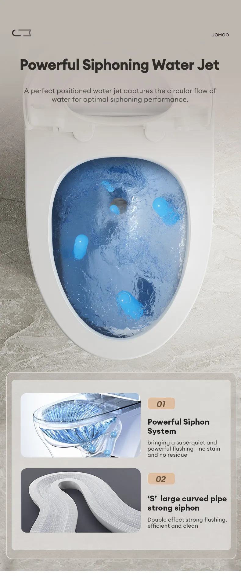[NEW ARRIVAL] JOMOO Ceramic Toilet Water Saving Powerful Siphoning