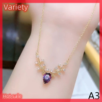 Variety ✨Hot Sale✨ เครื่องประดับแฟชั่นสร้อยคอรูปกวางหนึ่งตัวสำหรับผู้หญิงสร้อยคอรูปกวางตัวน้อยมีคุณภาพสูงมีจี้รูปกระดูกไหปลาร้าเป็นของขวัญวันเกิด