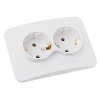 ∋ 220V/16A 118x80mm EU Double Ground Socket Household Industrial Power Outlet Accessories