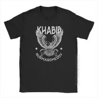 Men Khabib Nurmagomedov The Eagle Merch T-Shirt Send Me Location Crazy Crew Neck Male Tshirt Cotton Basic Tees Oversize T Shirts