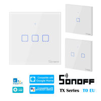 Sonoff T0-TX Series WiFi Smart Switch With 123 Gang EU Wall Switches Smart Home Compatible EWeLink App Google Home Alexa IFTTT