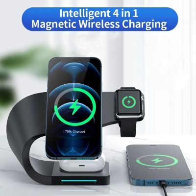 Magnetic Wireless Charger Stand 15W Induction Usb Chargers Quick Fast Charging Dock Station สำหรับ 14 13 12