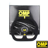 HYS 325Mm OMP Suede Racing Flat D Shape พวงมาลัย Universal Sport Car พวงมาลัย