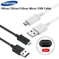 [ฮอต] สาย Samsung Micro USB 2A เส้นชาร์จอย่างเร็วโอนถ่ายข้อมูลของแท้สำหรับ Galaxy S6ขอบ S7 Note4 J6 J7 A9 Xiaomi แท็บเล็ต/ สายชาร์จโทรศัพท์