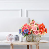 【cw】Artificial Flowers Silk Beautiful Daisy Sun Bouquet Home Balcony Garden DIY Party Wedding Living Room Table Decoration Flower 【hot】