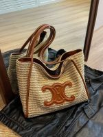 Summer straw woven bag female 2023 new large-capacity woven underarm bag Arc de Triomphe commuter shoulder tote bag 〖LYUE〗