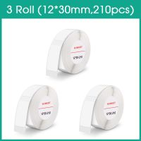 3 Roll 12*30mm Niimbot D11 D110 D101 Label Tape Sticker Waterproof Adhesive Thermal White Label Paper for Niimbot Label Printer