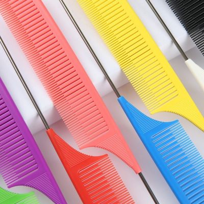 2021 New Highlight Comb Point tail Plastic Comb Hair Salon Color Brush Modeling Comb Hair Tool