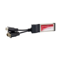 2พอร์ต RS232 34มม. ExpressCard ถึง Dual Serial Port DB9 COM RS-232การ์ดเอ็กซ์แพนชันสำหรับแล็ปท็อป Mcs7720 Chipset