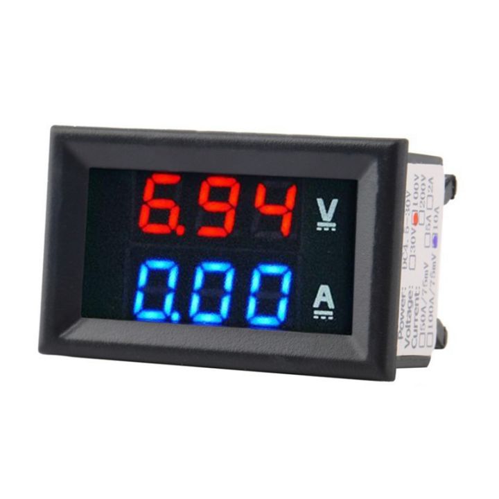 9pcs-led-digital-dc-0-100v-10a-voltage-amp-volt-meter-panel-dual-voltmeter-ammeter-tester