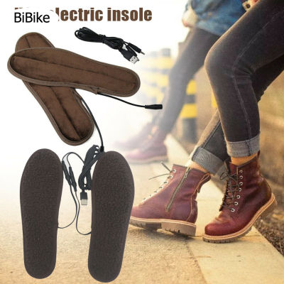 BiBike ทำความสะอาดและนำมาใช้ใหม่ได้ชาร์จพื้นรองเท้าเพิ่มความอุ่น USB เหมาะสำหรับเท้าอุ่นในฤดูหนาว