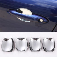 4 Pcs Bright Silver Exterior Door Bowl Cover Trim ABS For Alfa Romeo Giulia 2017 Car Accessories