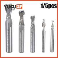 YUCUZF SHOP 1/5pcs เหล็ก เครื่องมือกล 1-12 มม. เครื่องมือตัดไม้ CNC ตรง Shank ดอกสว่านเจาะไม้ คัตเตอร์มิลล์ หัวกัด