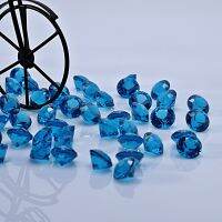 Synthetic Nano Gemstone Topaz Blue round cut 10 mm. 1 Pcs/Pack หินนาโนบุุษราคัมฟ้า พลอยสังเคราะห์ผ่านการเจียระไน สำหรับทำเครื่องประดับอัญมณี ขนาด 10 มม. 1 ชิ้น/แพ็ค