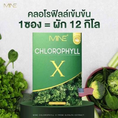 คลอโรฟิลล์ Mine Chlorophyll X ช่วยดีท็อกซ์ลำไส้แบบออแกนิก