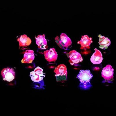 【CW】 50PCS Flashing Brooch Pin Claus set Jewelry Decoration Brooches