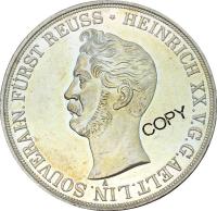 เยอรมันรัฐ Reuss Obergreiz 2 Thaler 3 1/2 Gulden Heinrich Xx 1841สำเนาชุบทองเหลืองเงินเหรียญที่ระลึกเหรียญ