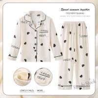 【Ready Stock】 ♝☋❏ C22 Childrens Homewear Womens Autumn Cartoon Girl Spring Long-Sleeved Suit kids pyjamas baju tidur