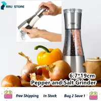 Pepper and Salt Grinder 2 in 1,Dual Mill Shaker with Adjustable Coarseness By Ceramic Rotor, Kitchen Cooking Accessories