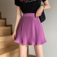 【CC】№♧  Womens Skirt 2023 New Preppy Elastic Waist Thin Pleated A-line Woman Y2k