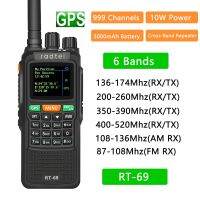 Radtel RT-69 GPS 10W 6สายวิทยุสมัครเล่นสองทางวิทยุ999CH อากาศ Walkie Talkie SOS สี LCD วิทยุติดตามตัวสำหรับตำรวจการบิน