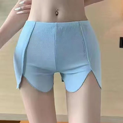 shenghao กางเกงขาสั้นเลกกิ้งใส่อยู่บ้านสีพื้นเซ็กซี่และใส่สบายสามารถใส่กับกระโปรงได้