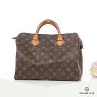 LOUIS VUITTON SPEEDY BAND 30 BROWN MONOGRAM EBENE CANVAS GHW