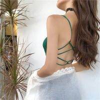 【HUhu】 Women Comfortable Soft Sexy Beauty Back Cross Camisole / Removable Foam Pad No Wire Brassiere / Shockproof Breathable Gym Fitness Athletic Running Yoga Fashion Sport Vest TopTH