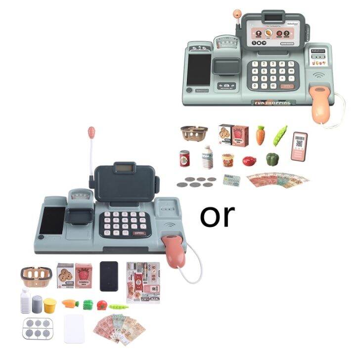 Toy Cash Register With Scanner Toddler Cash Register Toy For Kids With