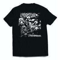 {Ultra cotton} เสื้อยืดสาย grindcore สำหรับโรงเรียนเก่าที่มีข้อมือ