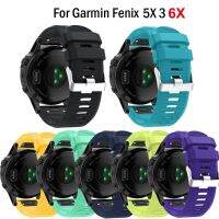 สายรัดข้อมือสายนาฬิกาซิลิโคน26มม. ที่ปลดง่ายสำหรับ Garmin Fenix 6X 5X GPS Fenix3 3HR D2bravo Quaitx3สายนาฬิกาอัจฉริยะ