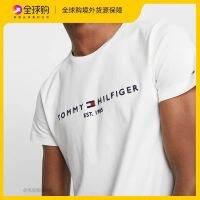 ฮูดดี้☾♘ทำหน้าที่เป็นหน่วยงานจัดซื้อของแท้ Tommy Hilfiger Tommy เสื้อยืดผู้ชายแขนสั้นฤดูร้อนแฟชั่นผ้าฝ้ายหลวมทำให้ริ้วรอยบนเสื้อผ้า